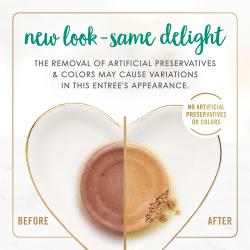 Nueva imagen, misma delicia. La eliminación de conservantes y colorantes artificiales puede provocar variaciones en el aspecto de este alimento. Sin conservantes ni colorantes artificiales.
