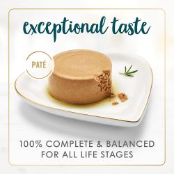 Sabor excepcional. Nutrición 100 % completa y equilibrada para todas las etapas de la vida.