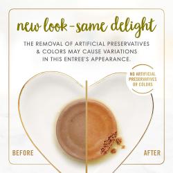 Nueva imagen, misma delicia. La eliminación de conservantes y colorantes artificiales puede provocar variaciones en el aspecto de este alimento. Sin conservantes ni colores artificiales.