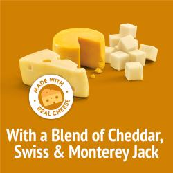 With a Blend of Cheddar, Swiss & Monterey Jack
