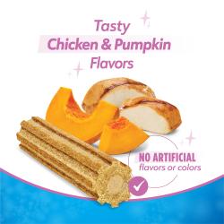 Tasty chicken & pumpkin flavors. No artificial flavors or colors.