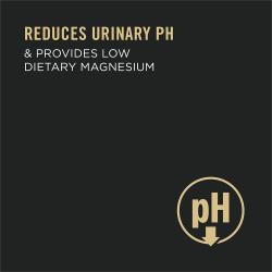 Reduce el pH urinario y aporta un bajo nivel de magnesio dietario