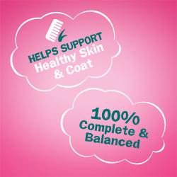 Cuida la salud de la piel y el pelaje. 100 % completa y balanceada