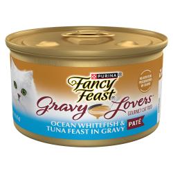 Purina Fancy Feast Gravy Lovers Ocean Whitefish & Tuna Feast Paté in Gravy Wet Cat Food
