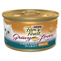 Alimento húmedo <i>gourmet</i> para gatos Purina Fancy Feast Gravy Lovers sabor a pavo en salsa