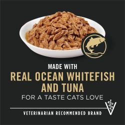 Elaborado con carne real de pescado blanco y atún