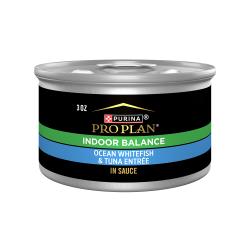 Alimento húmedo para gatos Pro Plan Indoor Balance sabor plato principal de pescado blanco y atún en salsa