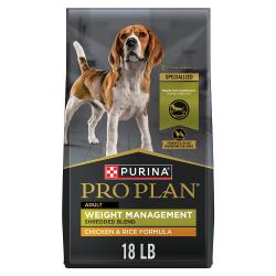 Fórmula de control de peso Purina Pro Plan Weight Management mezcla de trozos de pollo y arroz