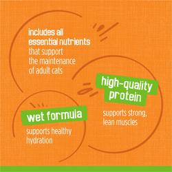 includes all essential nutrients that support the maintenance of adult cats
