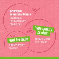 includes all essential nutrients that support the maintenance of adult cats