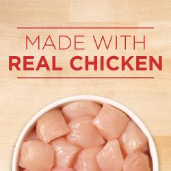 Hecho con pollo real