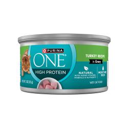 Purina ONE Natural, High Protein Cat Food, Turkey Recipe in Gravy