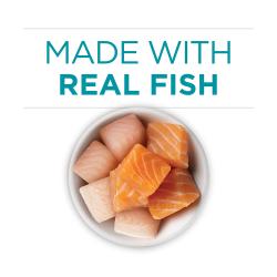 Healthy cat food made with real salmon and trout for a taste cats love