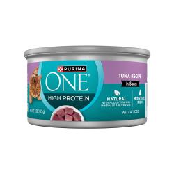 Purina ONE Natural, High Protein Cat Food, Tuna Recipe in Sauce