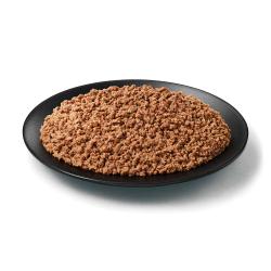 Purina Pro Plan Sport high protein turkey, duck and quail wet dog food in a dish