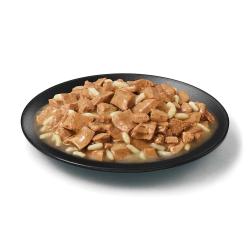 Purina Pro Plan weight management chicken and rice wet dog food in a dish