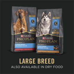 Two bags of Purina Pro Plan large breed dry dog food