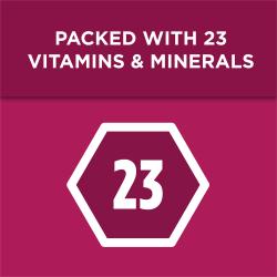 repleto de 23 vitaminas y minerales
