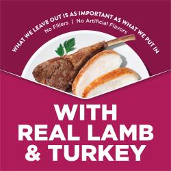 with real lamb and turkey