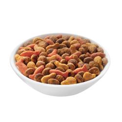 Friskies Gravy Swirlers With Flavors of Chicken, Salmon & Gravy Dry Cat Food product in bowl