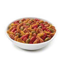 Friskies Tender & Crunchy Combo With Flavors of Chicken, Beef, Carrots & Green Beans Dry Cat Food product in bowl