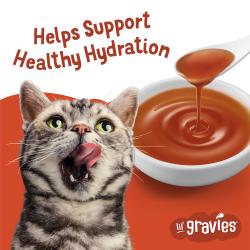 Friskies lil' gravies roasted chicken flavored cat food topper supports healthy hydration for cats