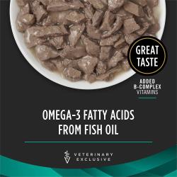 Pro Plan Veterinary Diets EN Gastroenteric cat food package label featuring great taste and containing omega-3 fatty acids