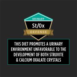 Pro Plan Veterinary Diets EN Gastroenteric cat food label highlighting helps prevent struvite and calcium oxalate crystals