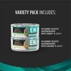 Variety pack includes EN Savory Selects turkey in gravy and EN Savory Selects chicken in gravy