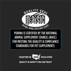 Purina Pro Plan Vet Supplements are certified by the national animal supplement council