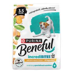Bag of Purina Beneful IncrediBITES for Small Dogs with Farm-Riased Chicken dry dog food
