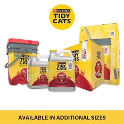 Tidy Cats Arena aglomerante Rendimiento 24/7 para varios gatos disponible en tamaños adicionales.