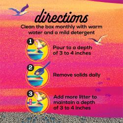 Instrucciones para usar la arena para gatos Tidy Cats Bahama Sunset