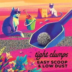 Tidy Cats Bahama Sunset creates tight clumps, easy scoop, and low dust