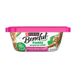 Beneful Comidas recién preparadas alimento húmedo para perros con res y pollo