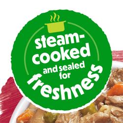 steam cooked and sealed for freshness