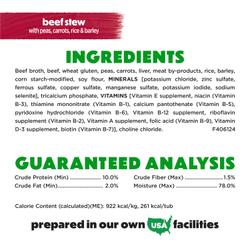 Beneful Freshly Prepared Meals Beef Stew Wet Dog Food ingredients