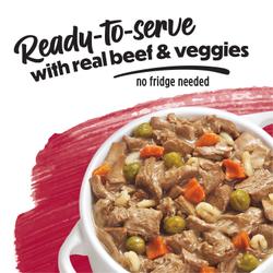 ready to serve real beef and veggies
