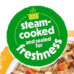 steam cooked and sealed for freshness