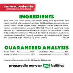 Beneful Freshly Prepared Meals Simmered Beef Wet Dog Food ingredients