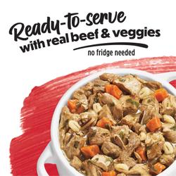 ready to serve real beef and veggies