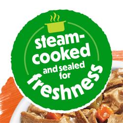 steam cooked and sealed for freshness