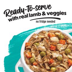 ready to serve real lamb and veggies