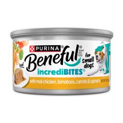 Beneful IncrediBites comida húmeda para perros de razas pequeñas en forma de pan con pollo real
