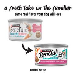 Beneful IncrediBites Small Breed Wet Dog Food with Real Salmon in Gravy new look