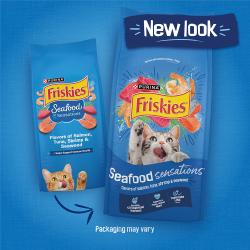 New look for Friskies Seafood Sensations. Packaging may vary