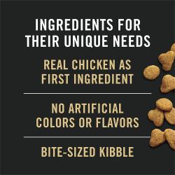 Pro Plan comida para gatos de interior está hecha con pollo real y sin colores o sabores artificiales.