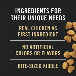 Pro Plan comida para gatos de interior está hecha con pollo real y sin colores o sabores artificiales.