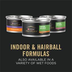 La comida para gatos Pro Plan Indoor también está disponible en una variedad de alimentos húmedos.