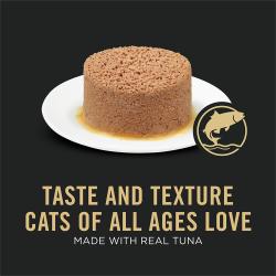 El alimento húmedo para gatos Purina Pro Plan Todas las Etapas de la Vida Paté de Pollo está elaborado con atún real